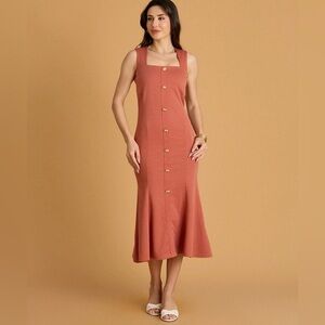 Zara BUTTONED PIQUÉ DRESS